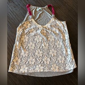 BOHO Maurices Cream Floral Lace Camisole